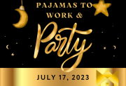 Black Gold Luxury Cute Pajama Party Invitation - 1